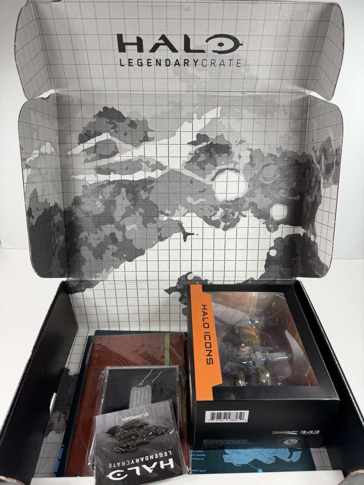 Halo Legendary Loot Crate SUPPORT Halo Icons Jorge 90% Complete *No Shirt*