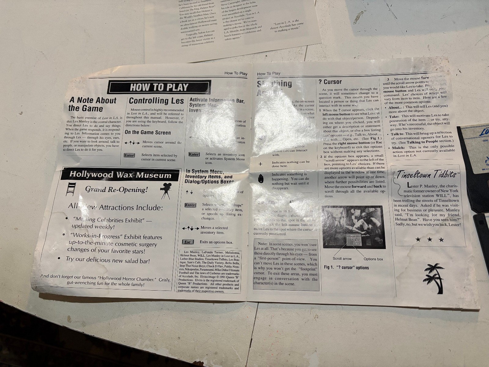 IBM PC Les Manley in: Lost in L.A. 3.5″ Game Big Box Accolade LA