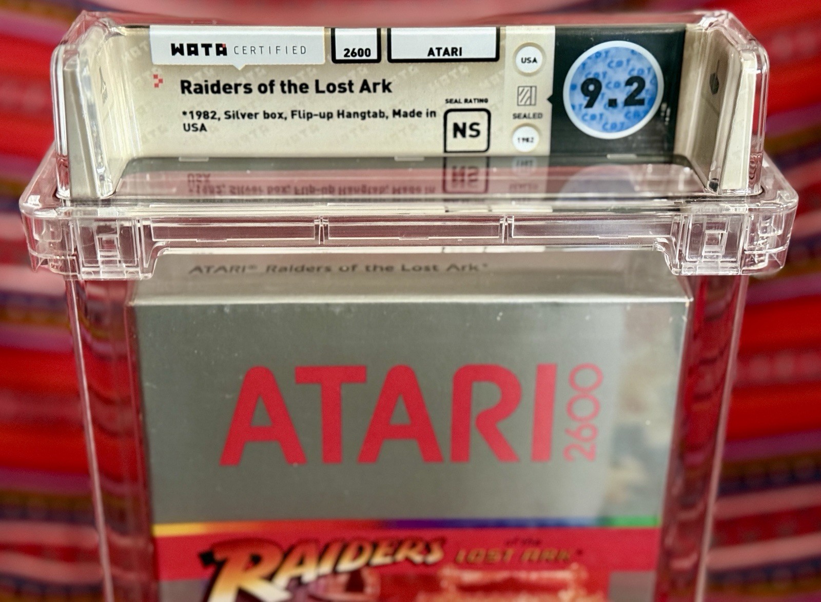 Atari 2600 Raiders of the Lost Ark 1982 WATA 9.2 NS Sealed Video Game