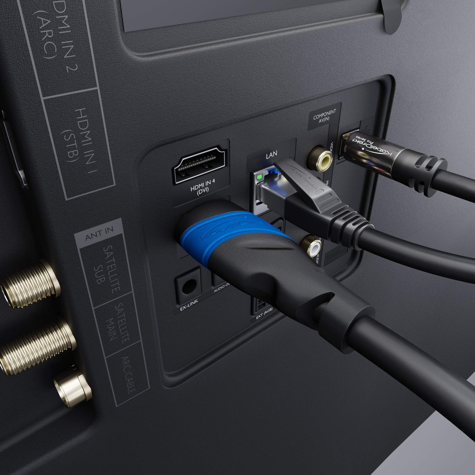 KabelDirekt – 8K / 4K HDMI Cable – 6ft & More 6 ft (Pack of 1), Black/Blue