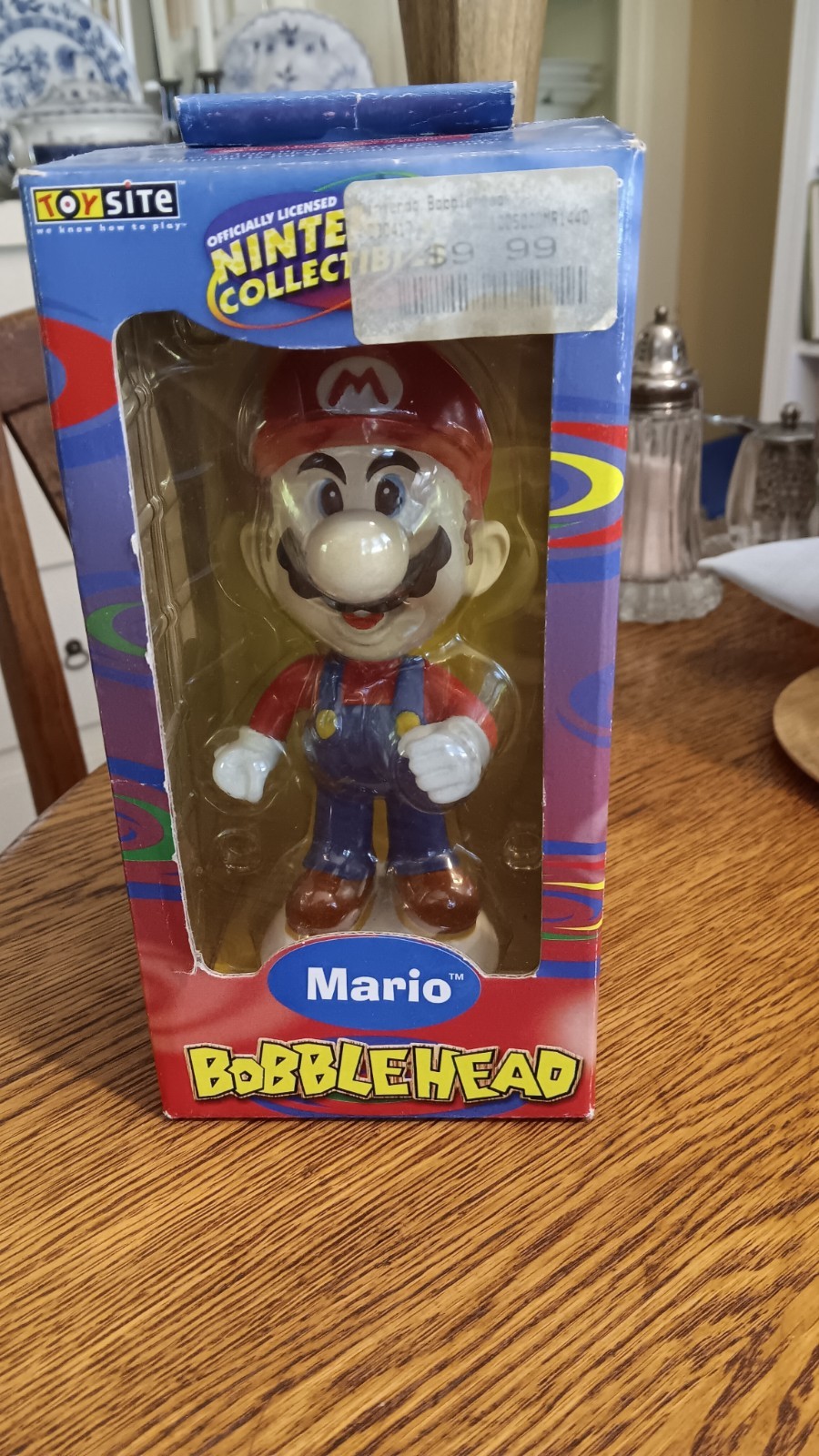 Vintage Nintendo Mario Bobblehead 2001 Toysite BD&A Super Collectible in Box