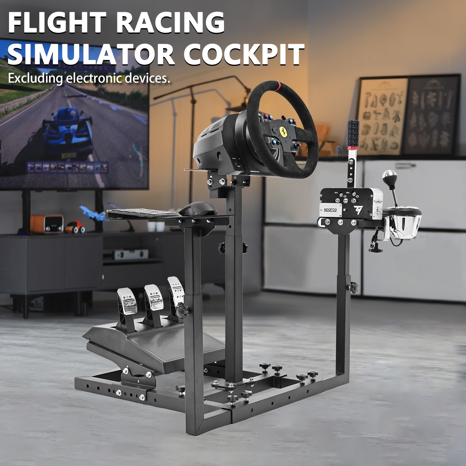 Marada Flight Simulator Stand or Racing Cockpit Fit Logitech NO SEAT electronics
