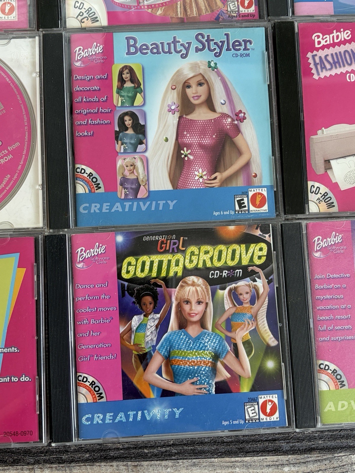 HUGE Lot of 16 90’s to Early 2000s Barbie PC CD-ROM Games