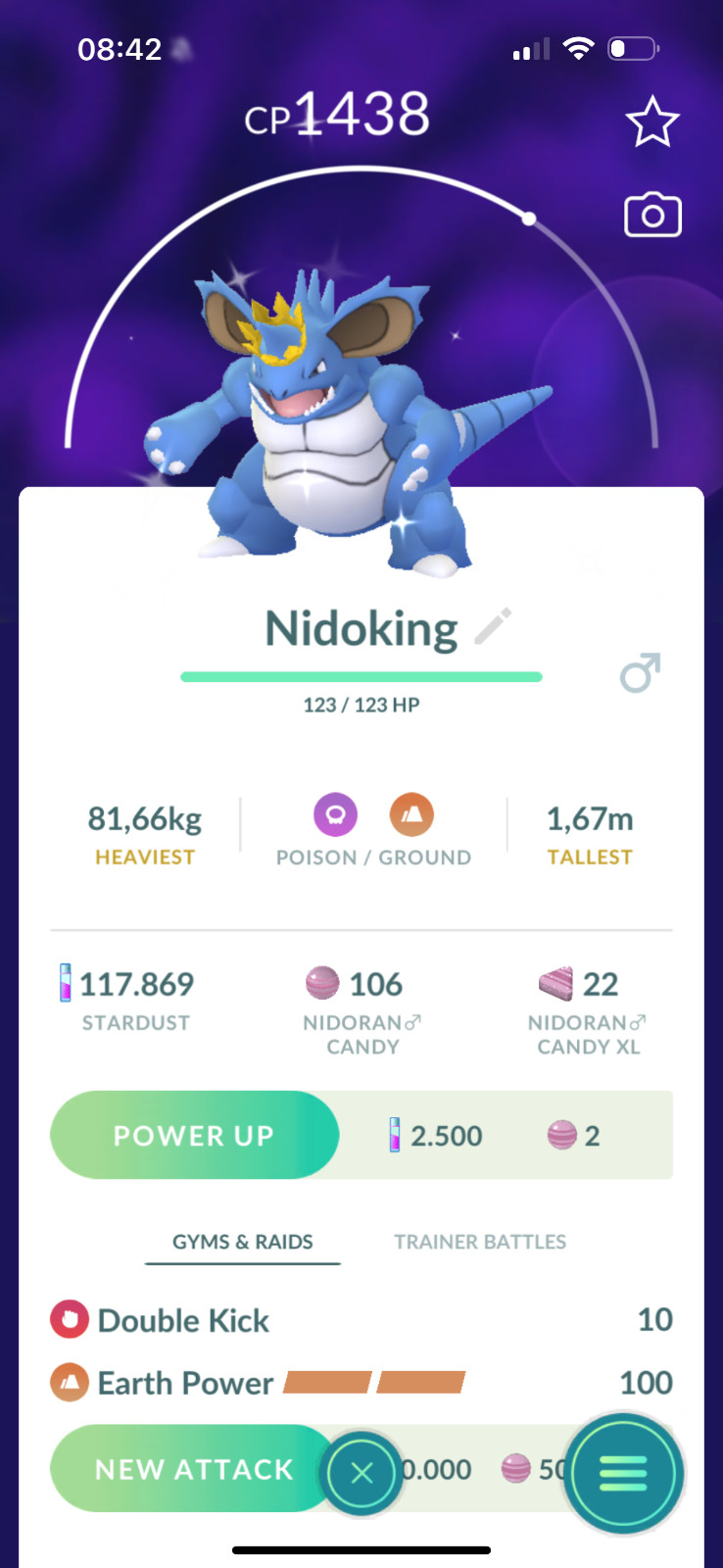 Pokémon shiny Crown Nidoking – TRADE 20k stardust