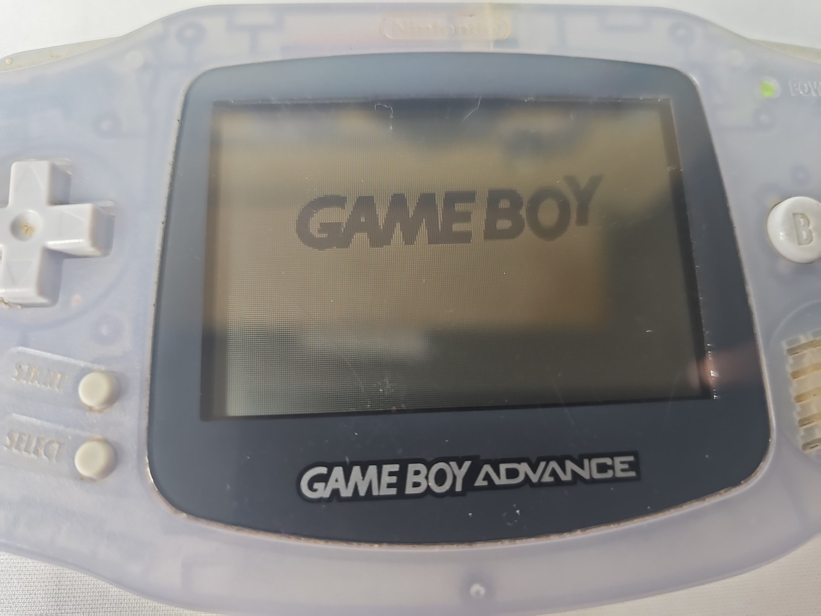 Nintendo Game Boy Advance Handheld Gaming Console Clear Glacier Gray | AGB-001