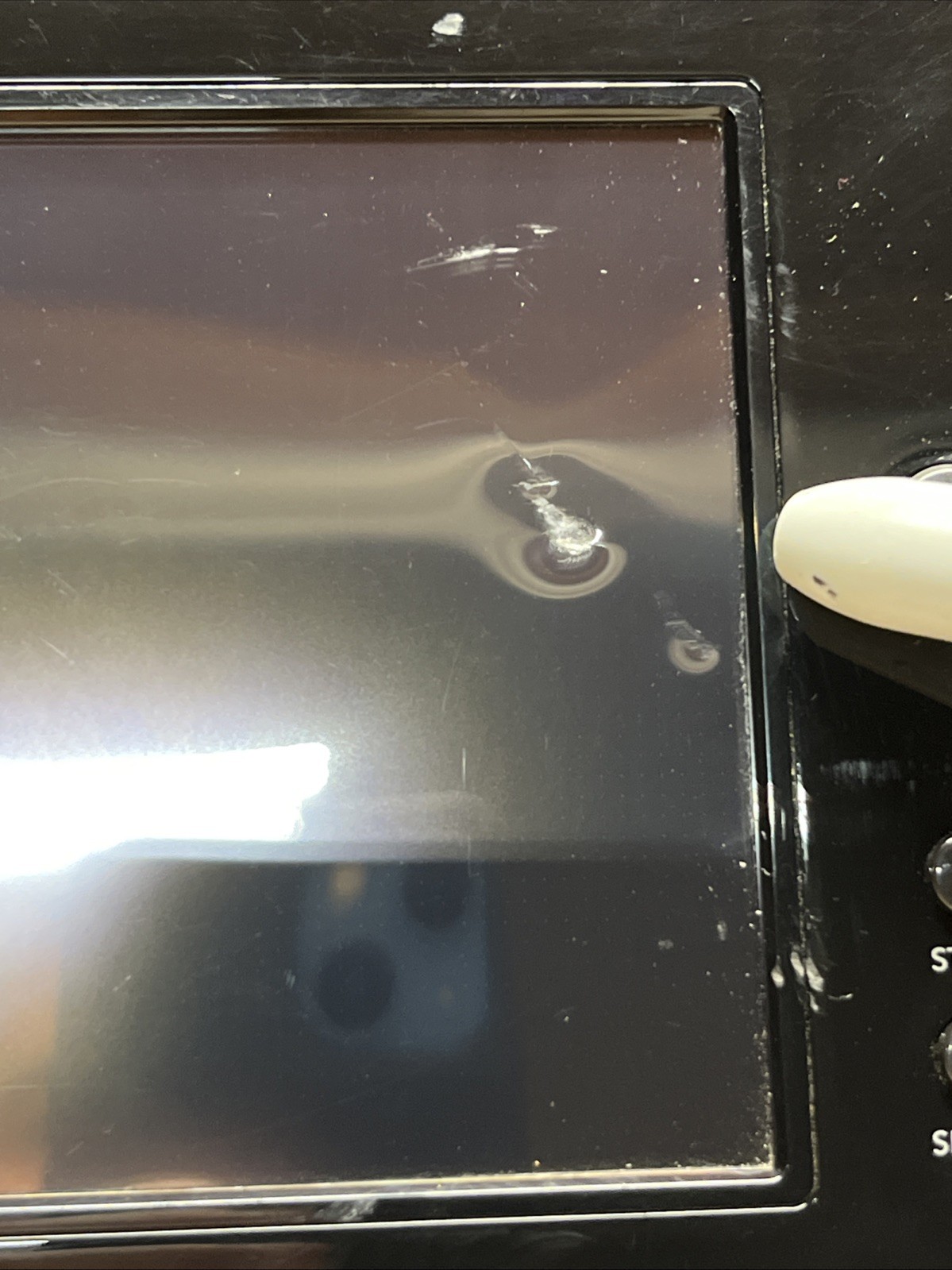 Nintendo Wii U WUP-010 Gamepad Black Damage Screen For Parts Only UNTESTED