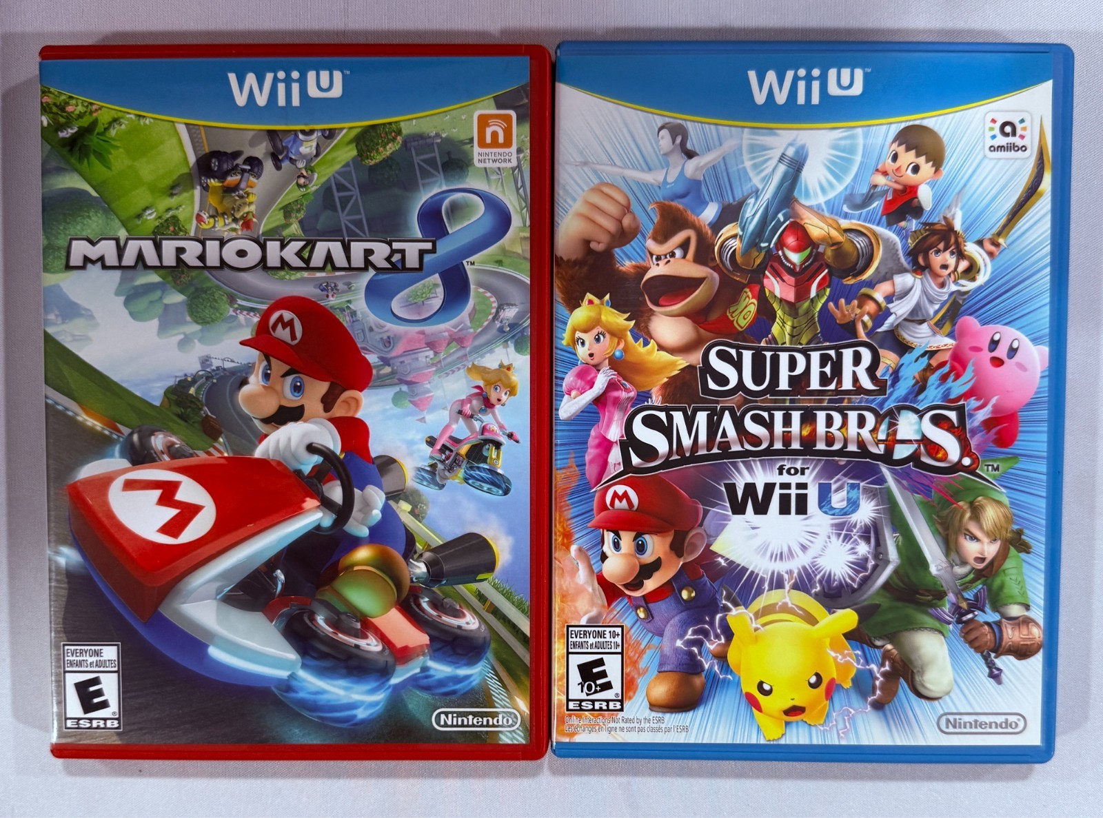 6 Wii U Games Lot – CIB – Smash Bros, Donkey Kong, Mario Party 10, Mario Kart 8
