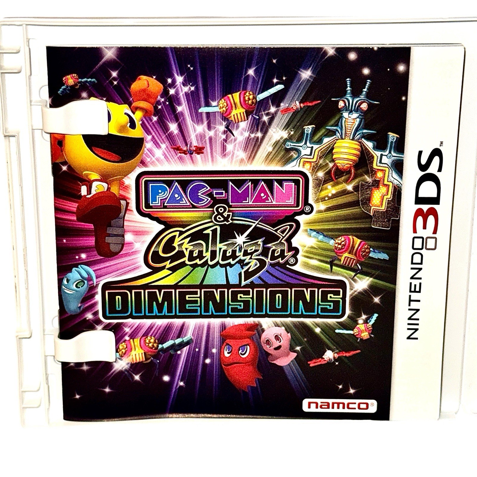 Pac-Man & Galaga Dimensions (Nintendo 3DS, 2011) Namco NTSC COMPLETE CIB NICE!!
