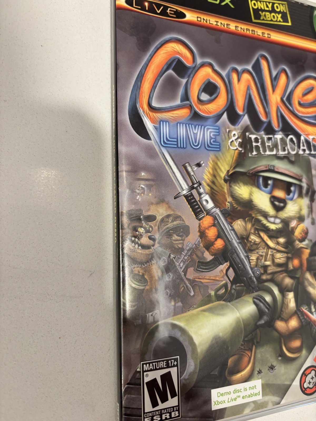 Conker Live & Reloaded Demo Disc Xbox CIB Clear Case Pre-Order Retail Variant