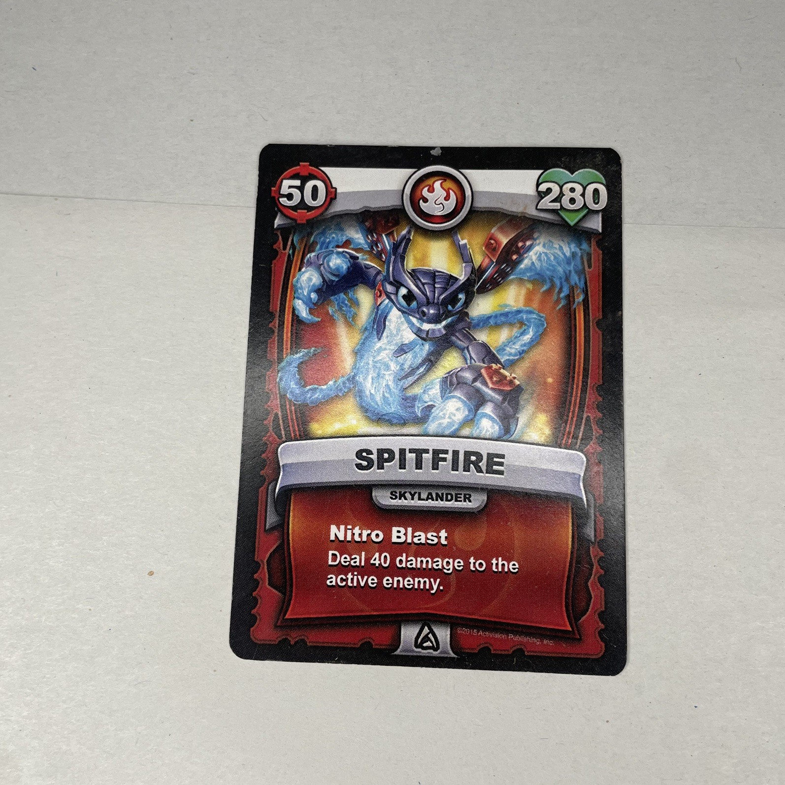 Lot of 2 Skylanders Spitfire & Hot Streak Including Card