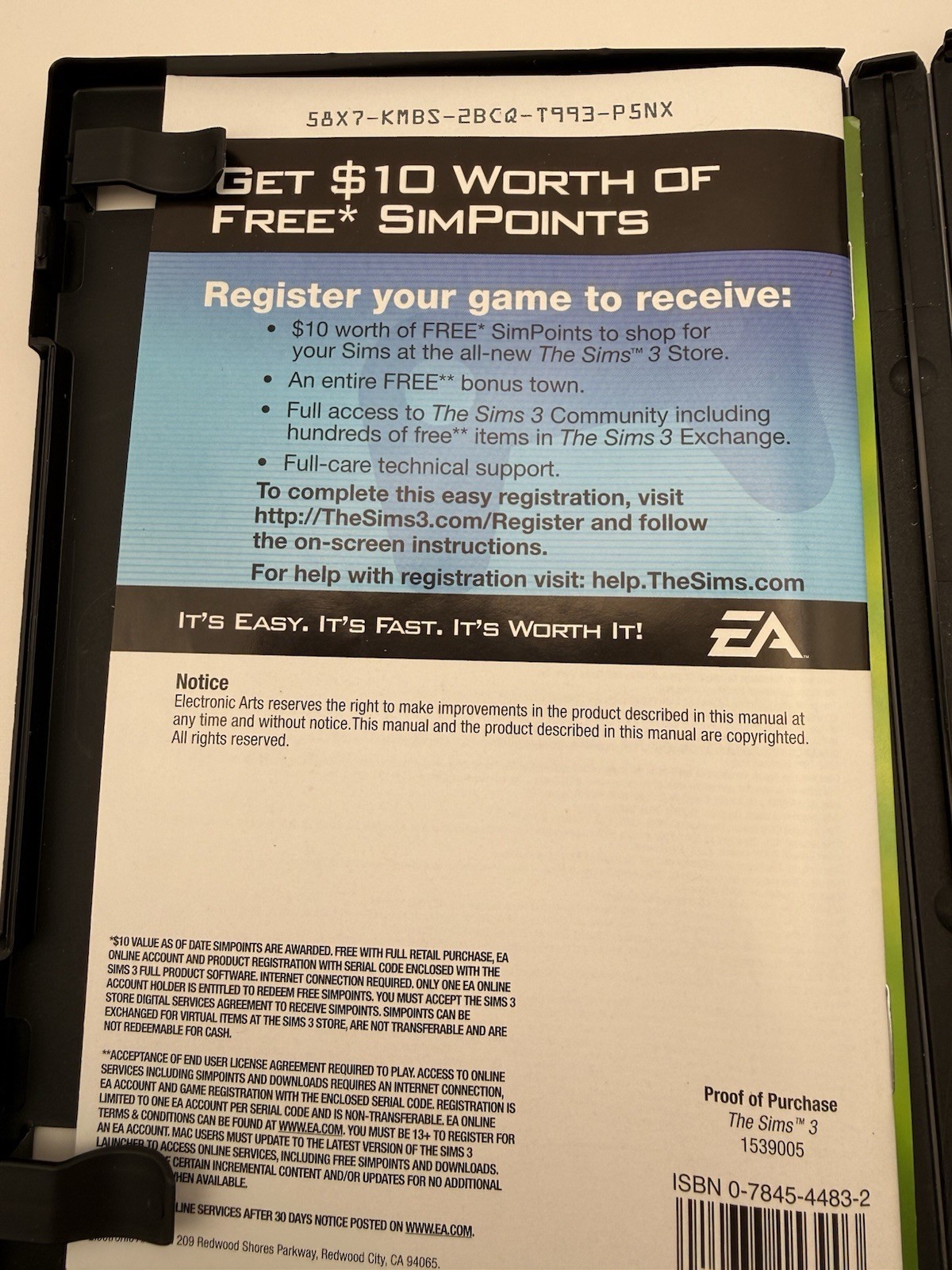 EA The Sims 3 (PC) w/ Manual, T-Teen, 2009 Simulation – The Sims Series