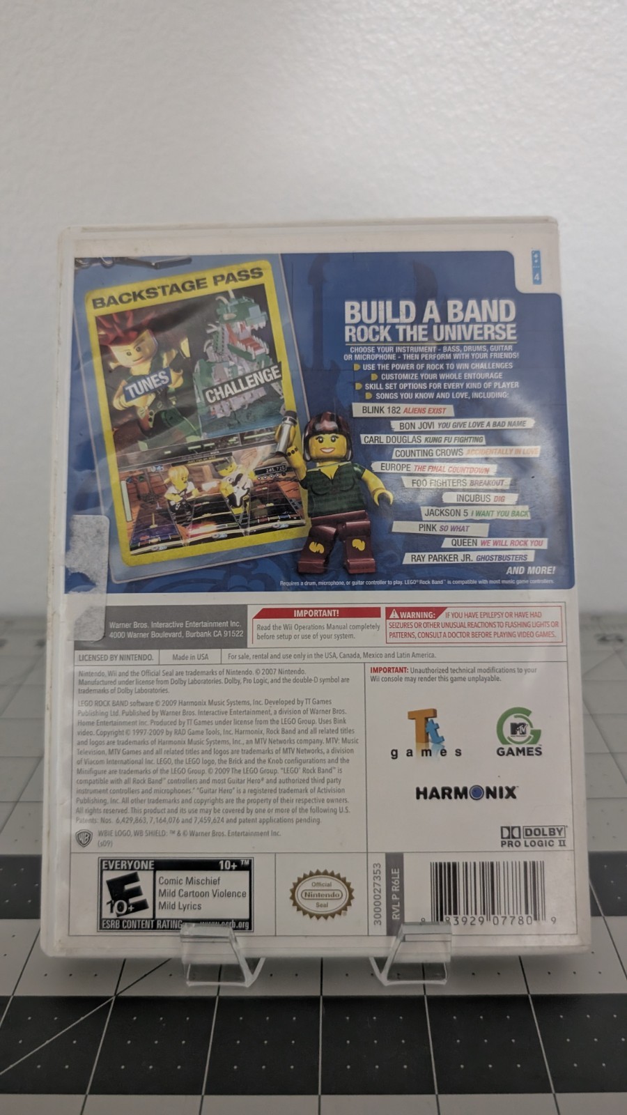 LEGO Rock Band Wii 2009 Music & Dance WB Games CIB Complete Tested