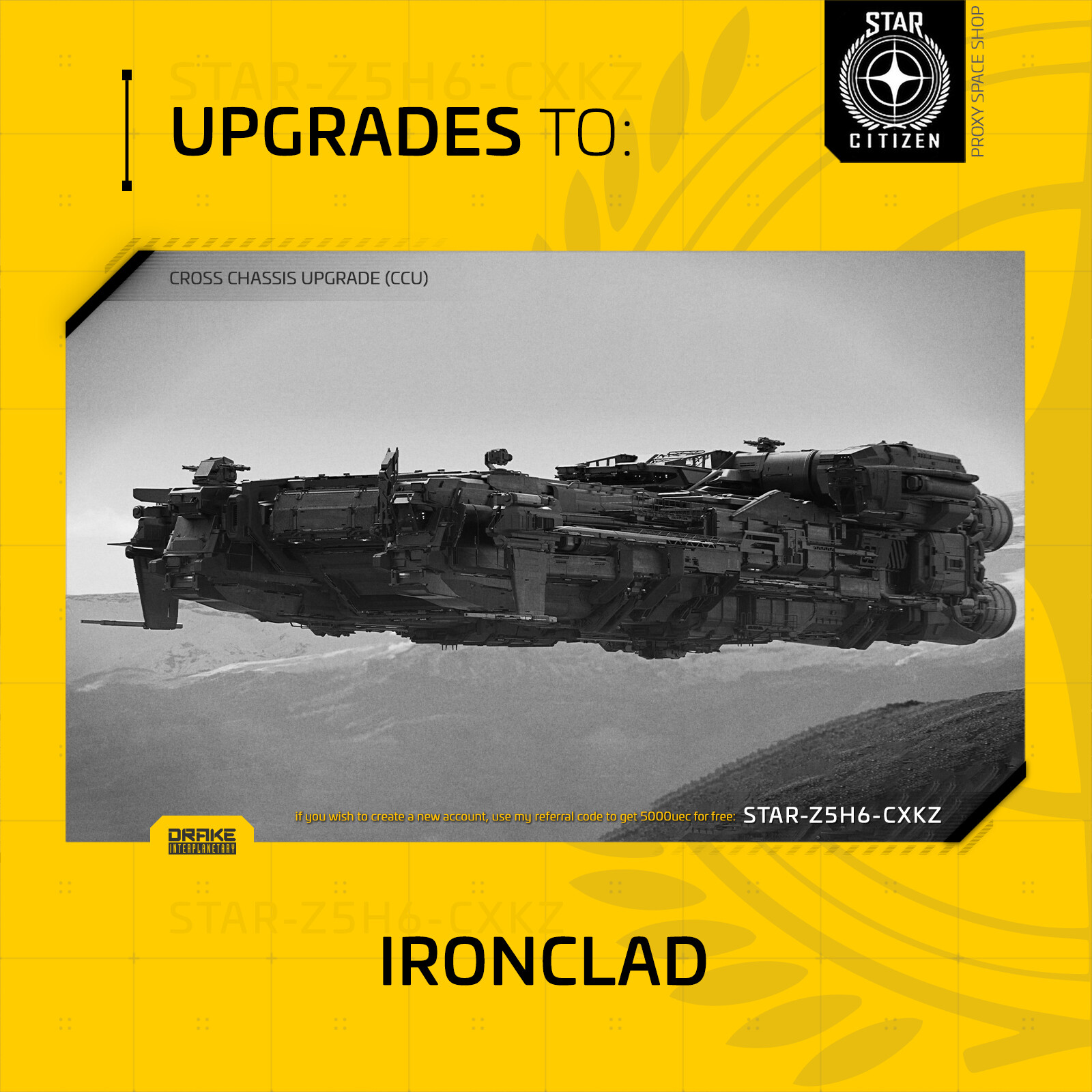 Star Citizen – DRAKE IRONCLAD – UPGRADE – (CCU)