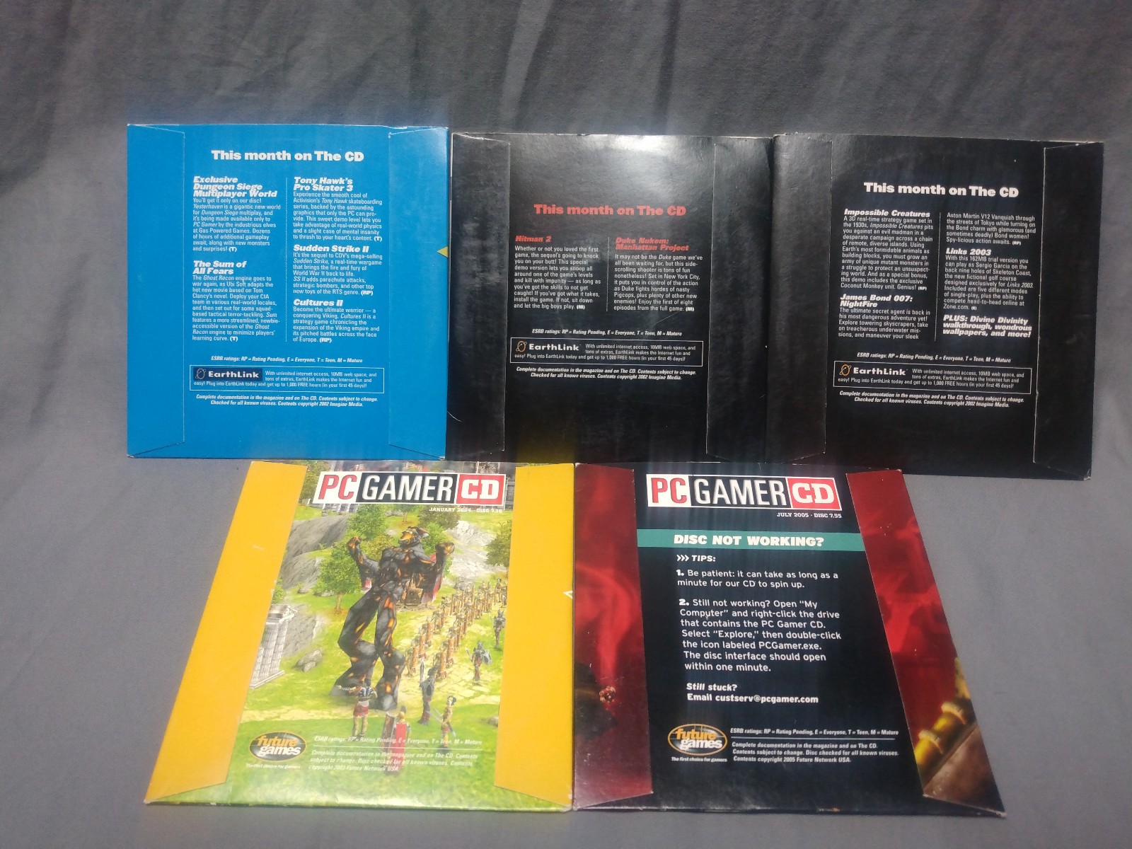 PC Gamer Demo Disc Lot (56) – 1995 to 2005 Various Retro Vintage
