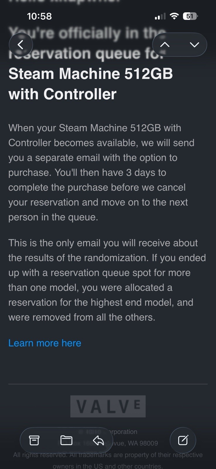 PreSale Steam Machine 512GB With Controller Valve PC