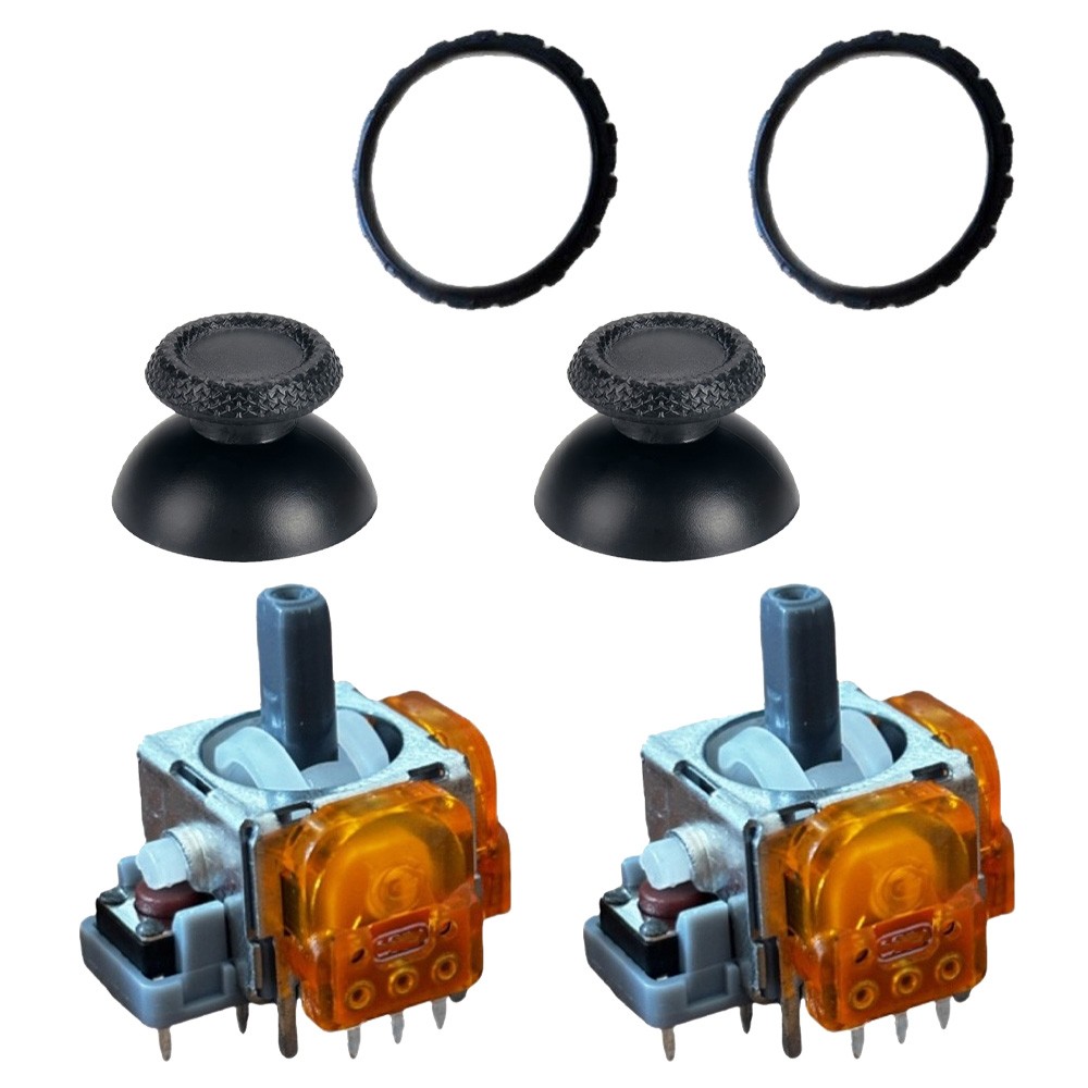 3Sets For PS5 Joystick Upgrade Anti Drift TMR Joysticks Thumbrigs And Rings USA