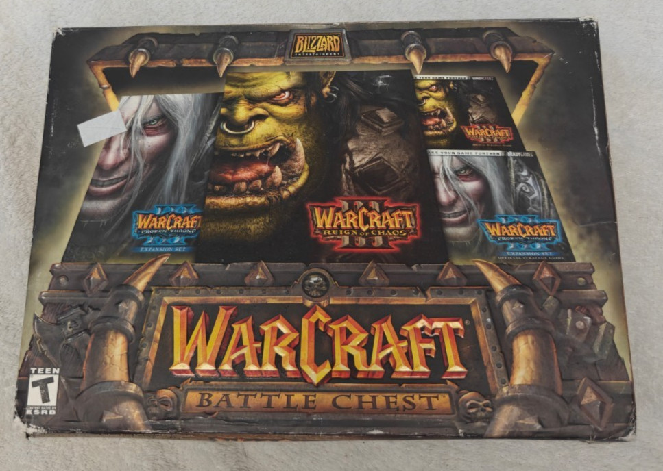 WarCraft III Battle Chest (PC, 2003) missing Frozen Throne disc