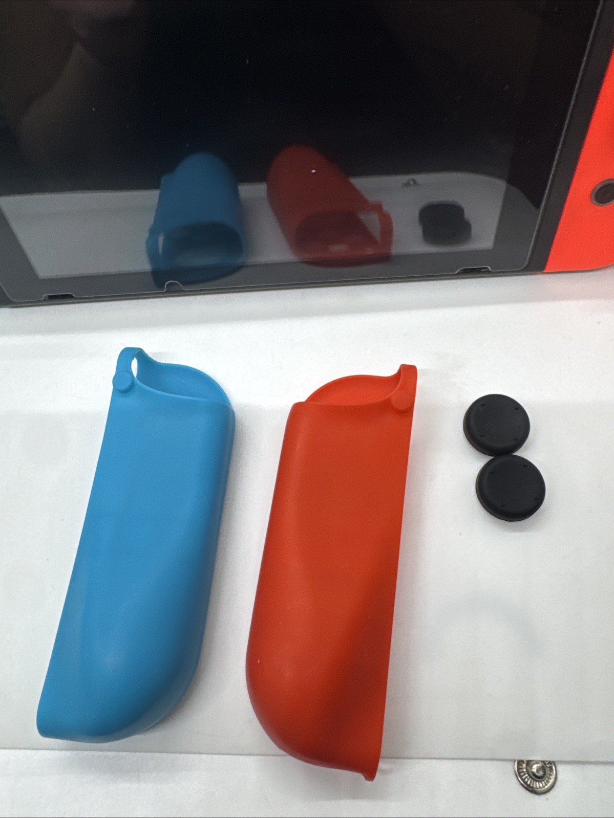 Nintendo Switch Console Neon Blue/Red Joy-Con Bundle w/ Dock NO HDMI