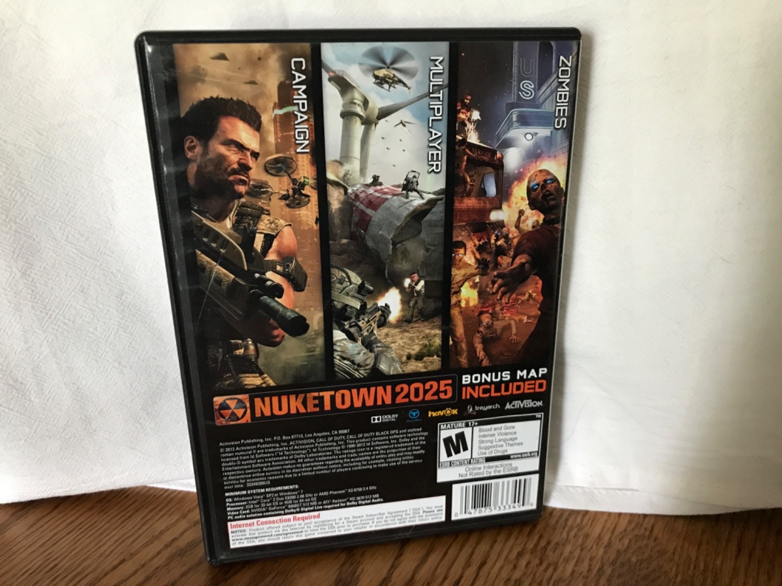 Call of Duty: Black Ops II (PC: Windows, 2012) Shooting War Computer Game