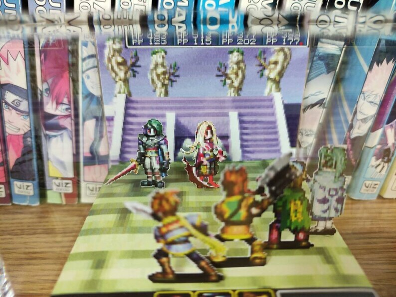 Golden Sun Saturos Menardi Handmade Diorama – Gameboy Gaming Cube – Fanart