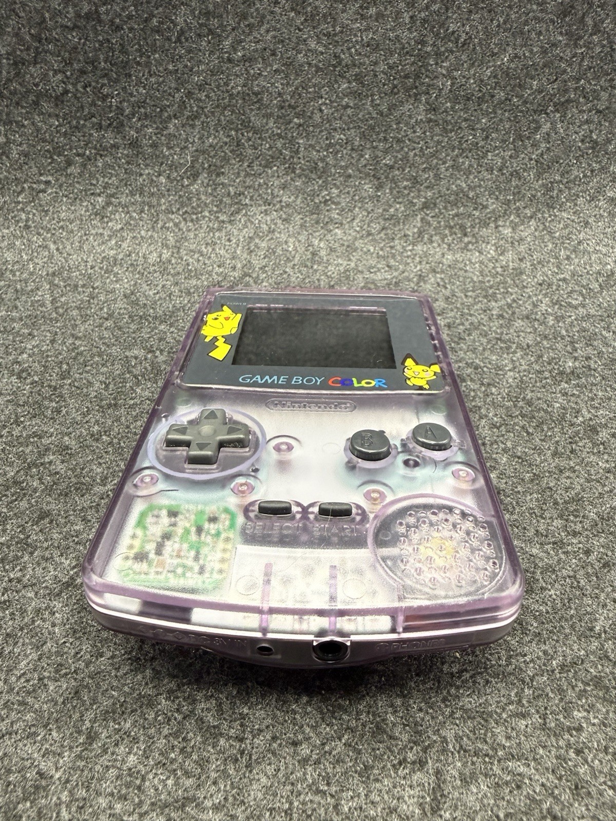 Nintendo Game Boy Color Atomic Purple CGB-001 Pokemon Lens & TESTED
