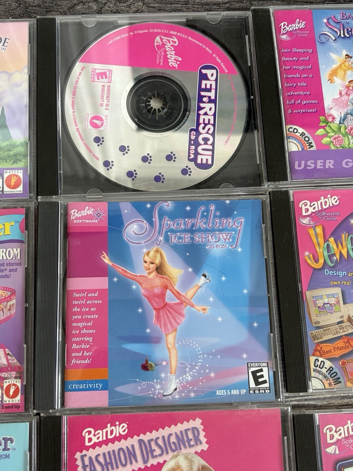 HUGE Lot of 16 90’s to Early 2000s Barbie PC CD-ROM Games