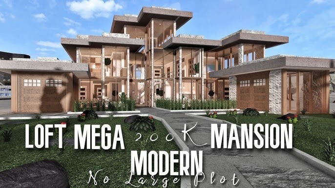 BLOXBURG ROBLOX LOFT MEGA MODERN MANSION.CHEAP SERVICE BUILDER