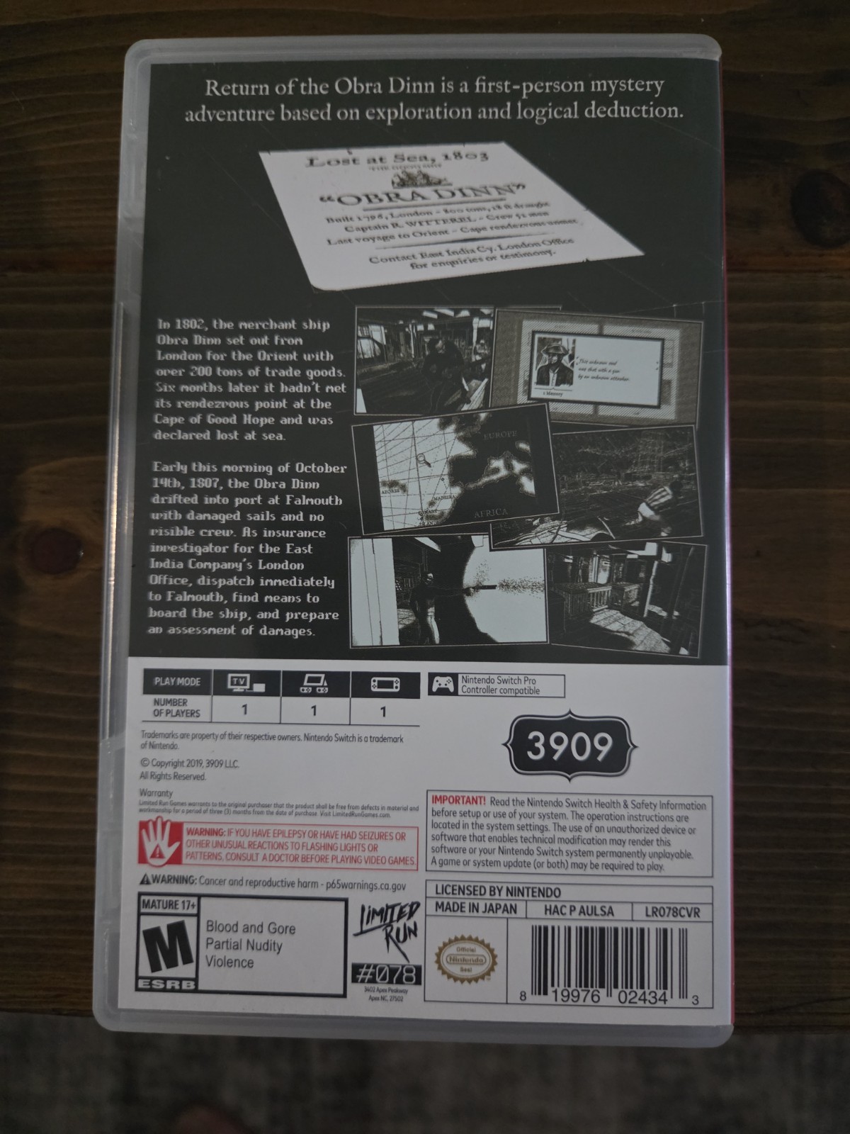 Return of the Obra Dinn – Nintendo Switch