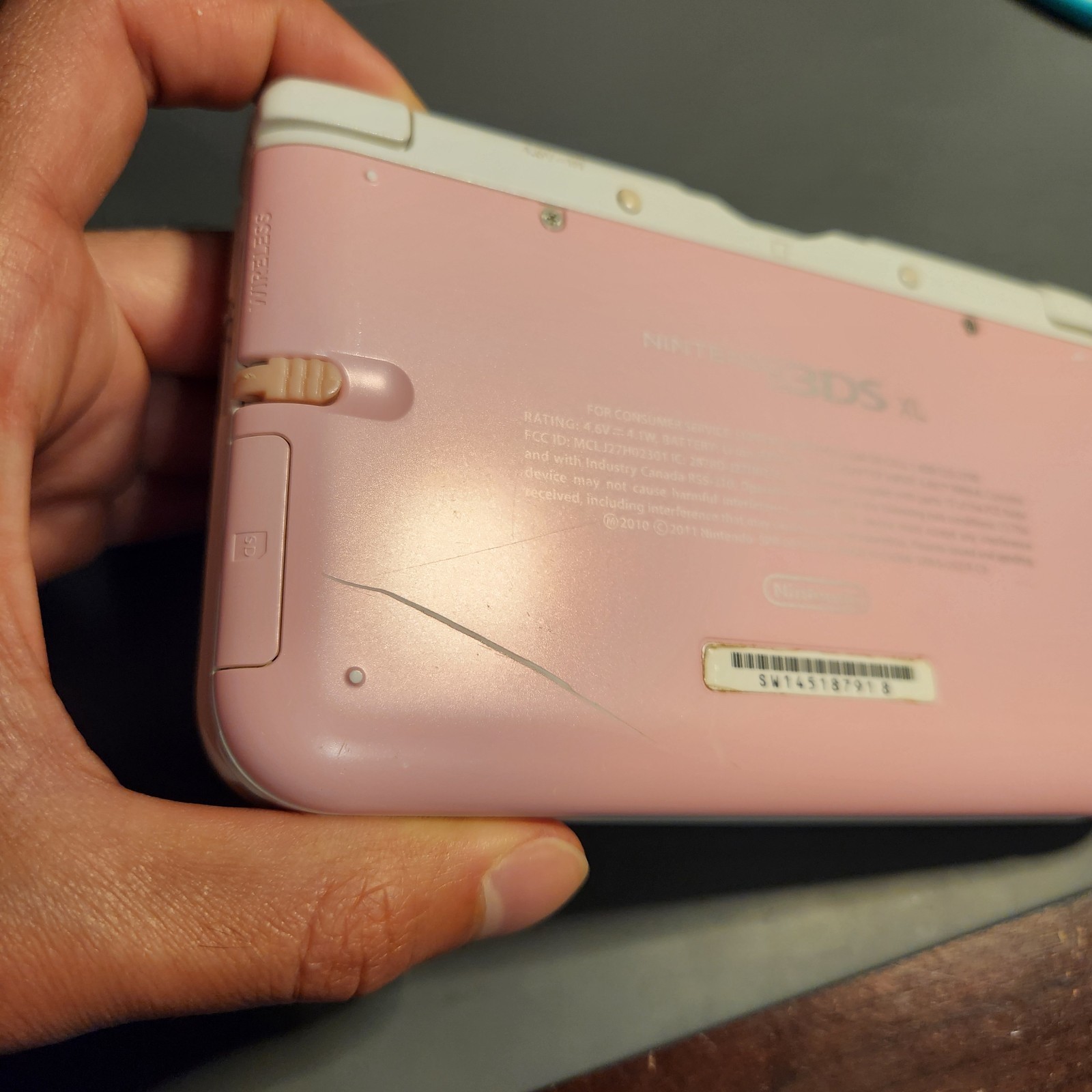 Nintendo 3DS XL White & Pink Handheld System w/Charger FREE Ship!