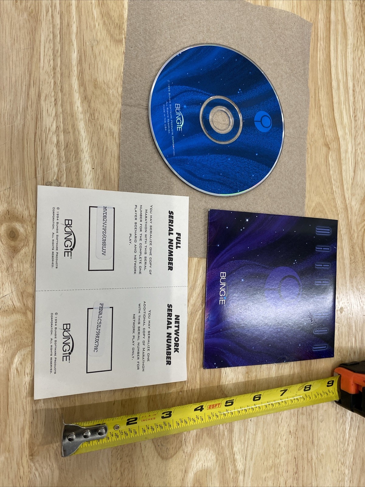 Rare! New Unused Serial Number 1995 Bungie Marathon CD Mac Vintage Video Games
