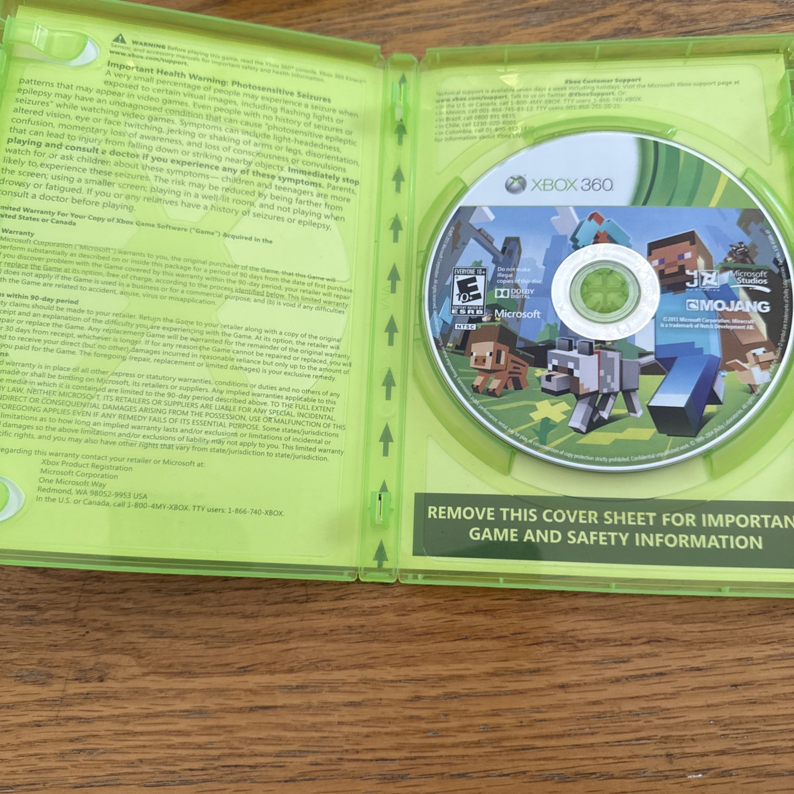 Minecraft: Xbox 360 Edition Microsoft Xbox 360, 2013 Tested Working