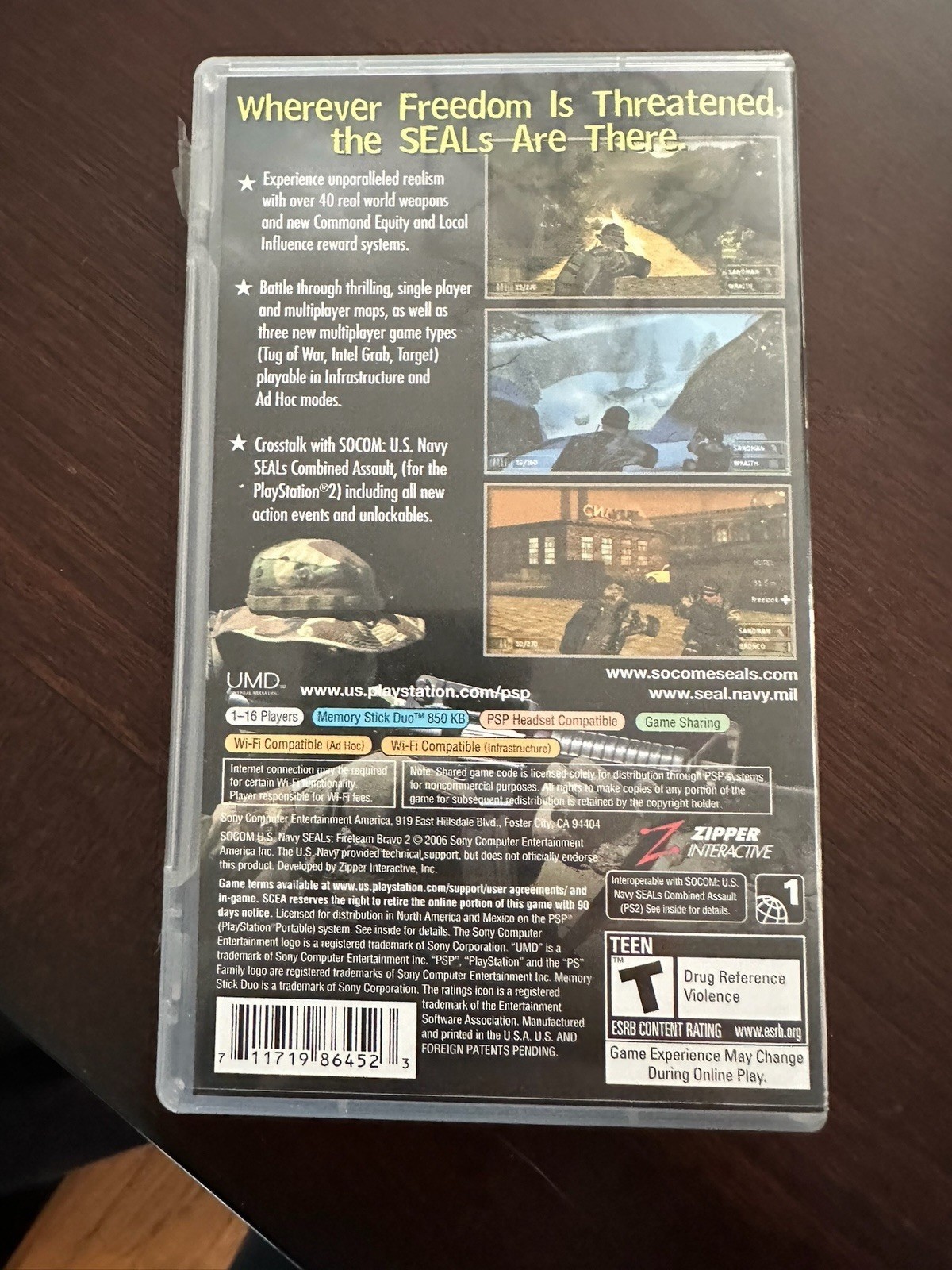 SOCOM: U.S. Navy SEALs — Fireteam Bravo 2 (Sony PSP, 2006)