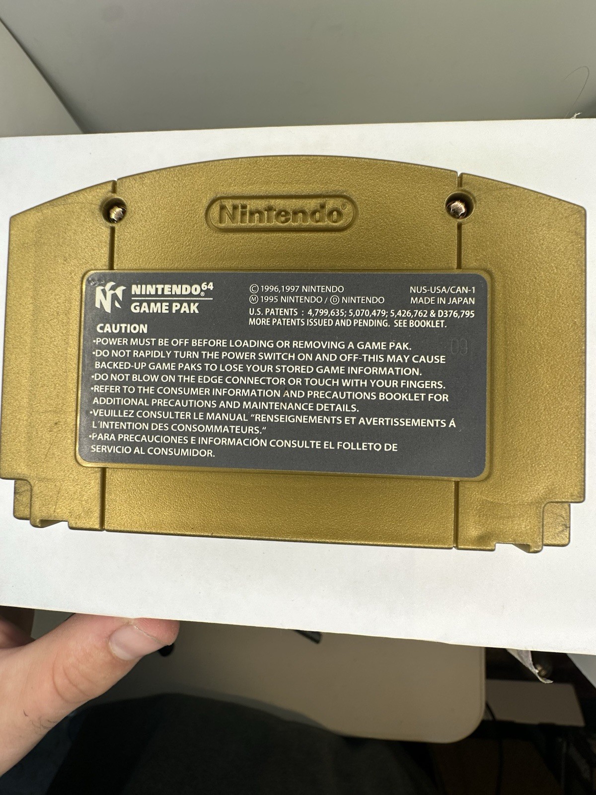 The Legend of Zelda: Majora’s Mask N64 Holographic Gold, Authentic, Tested