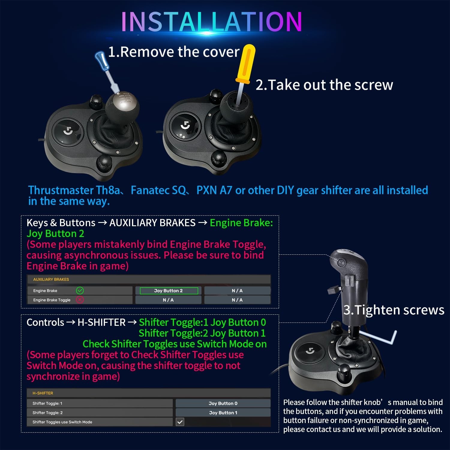 USB Truck Simulator Shifter Knob for ATS & ETS2 compatibled with Logitech G25 G2