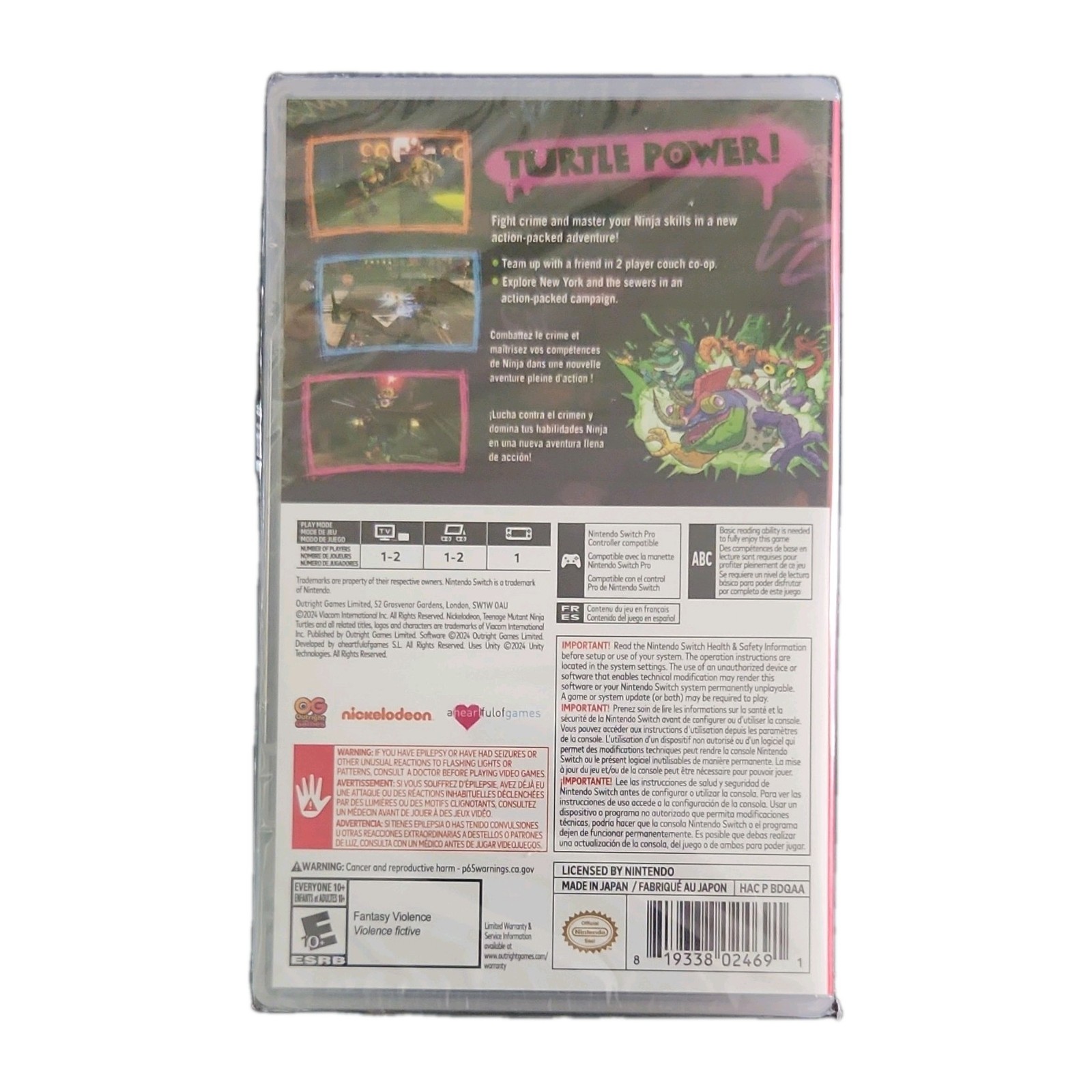 Outright Games TMNT Mutants Unleashed E10+ NTSC-U/C Switch Action Martial Arts