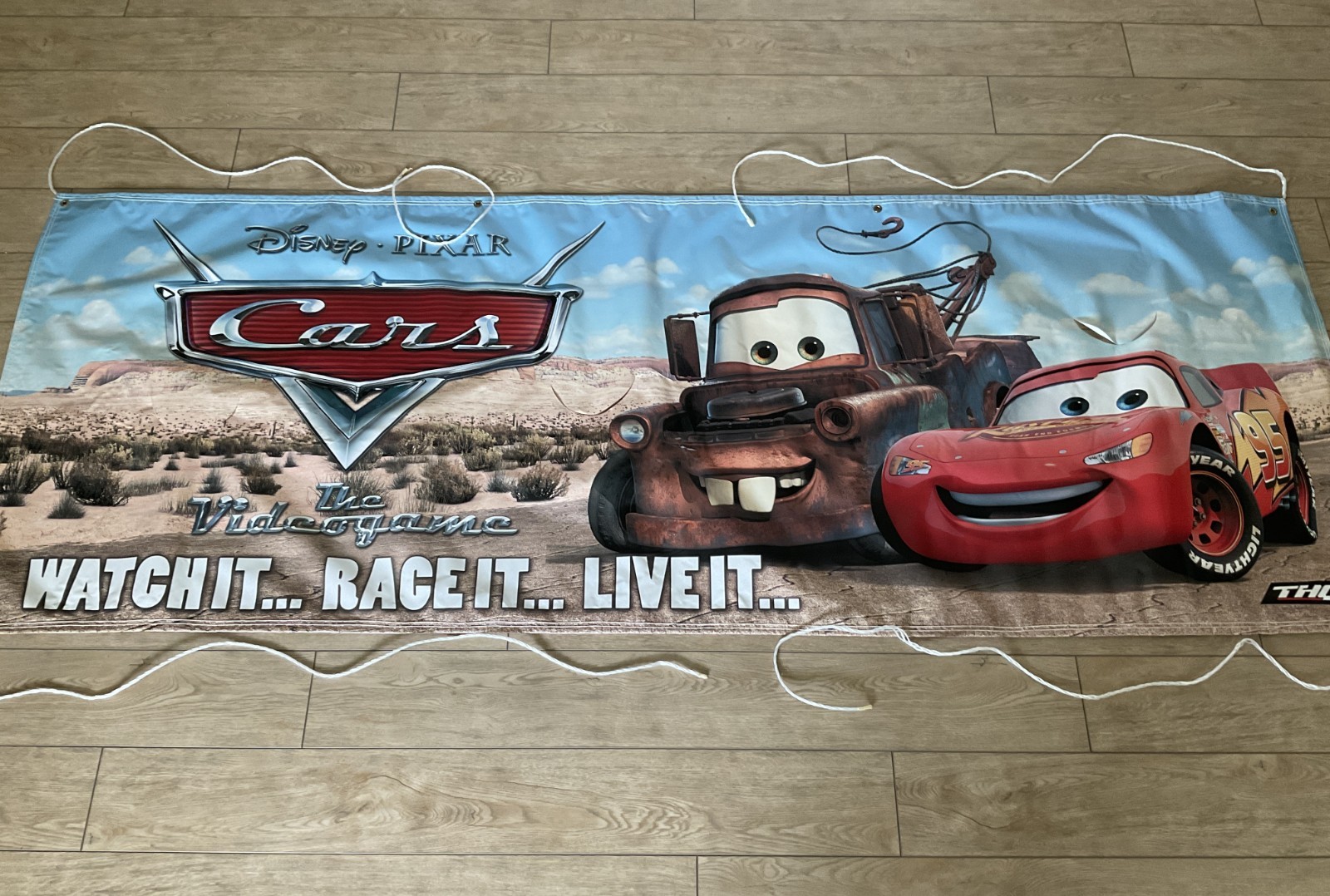 CARS The Video Game Official 2006 THQ Store Display 8ft Pixar Promo Banner!
