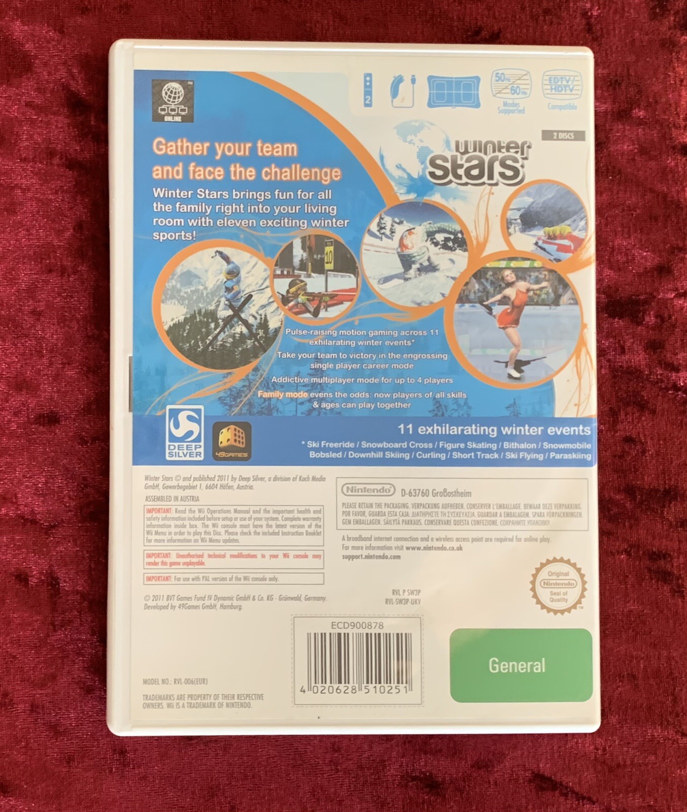 Winter Stars Game For Nintendo Wii With Manual AUS PAL