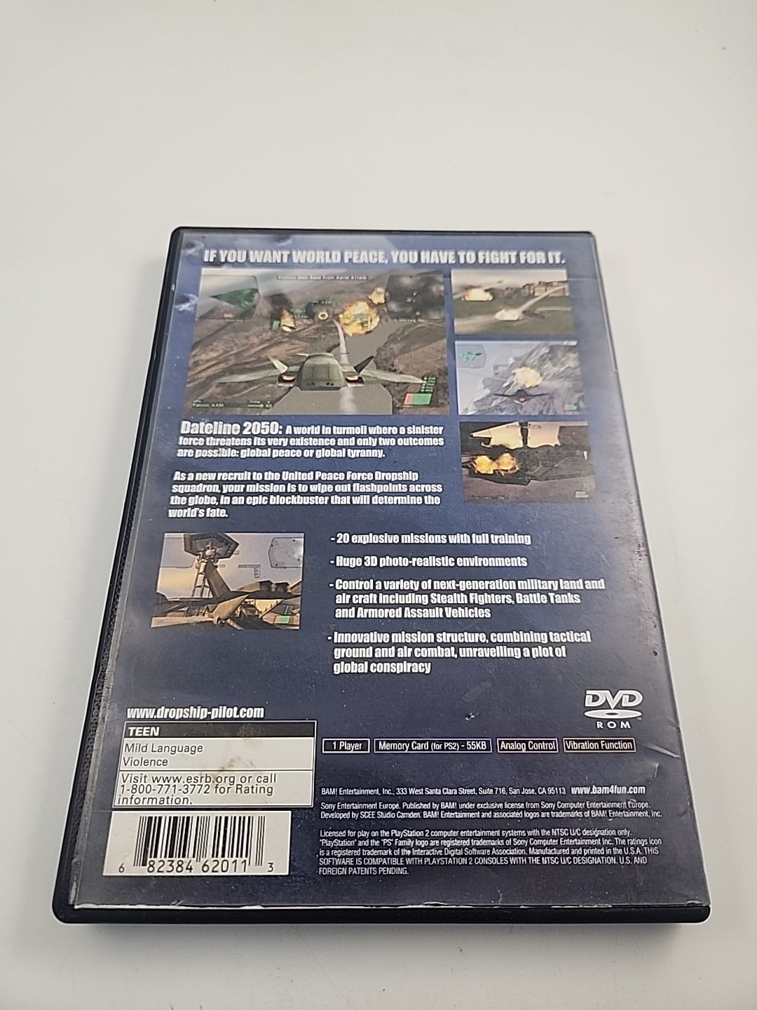 Dropship United Peace Force Sony Playstation 2 PS2 No Manual Tested And Works
