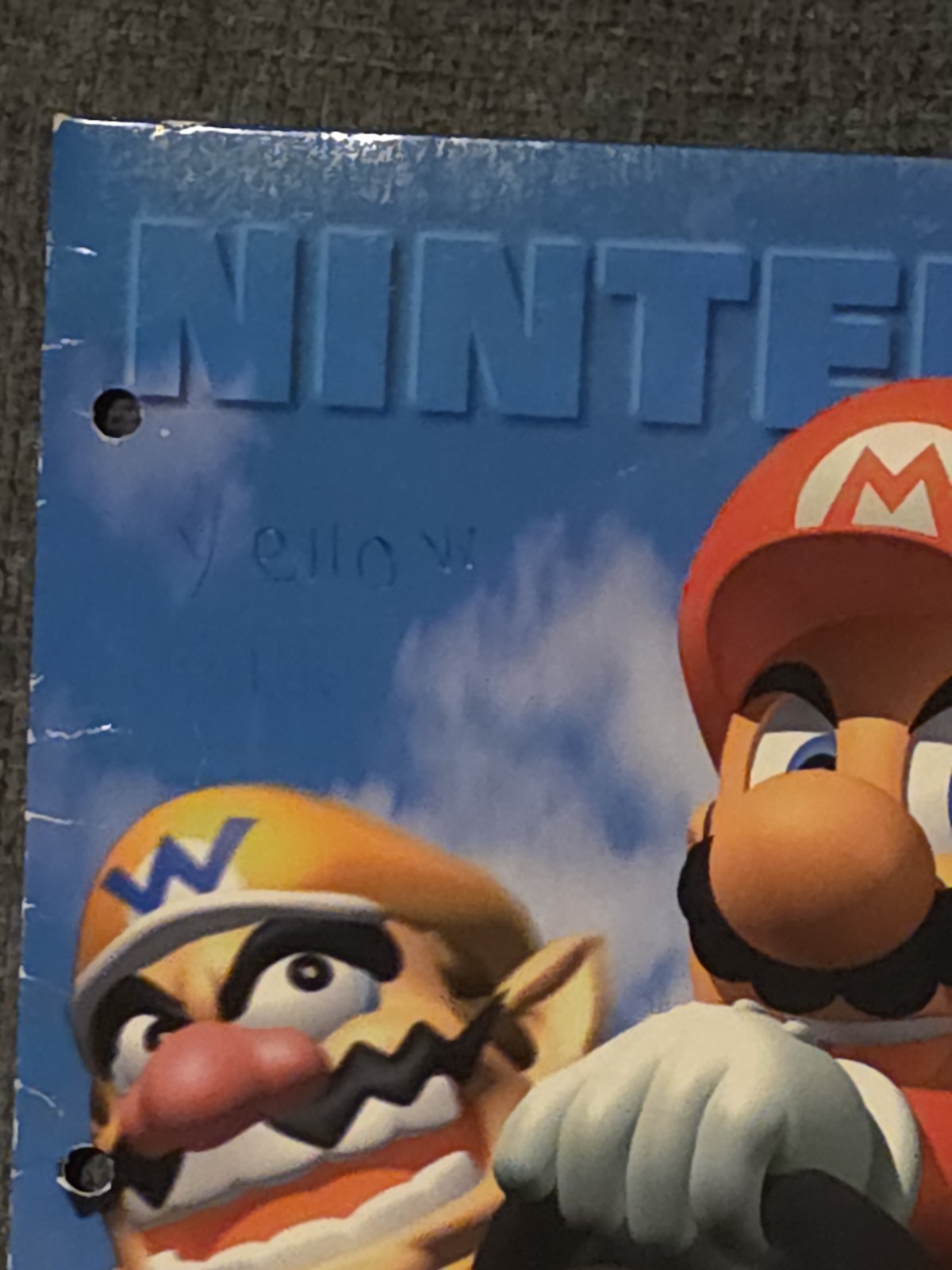 Mario Kart 64 N64 Vintage School Folder 1990s Nintendo Rare Paper Item