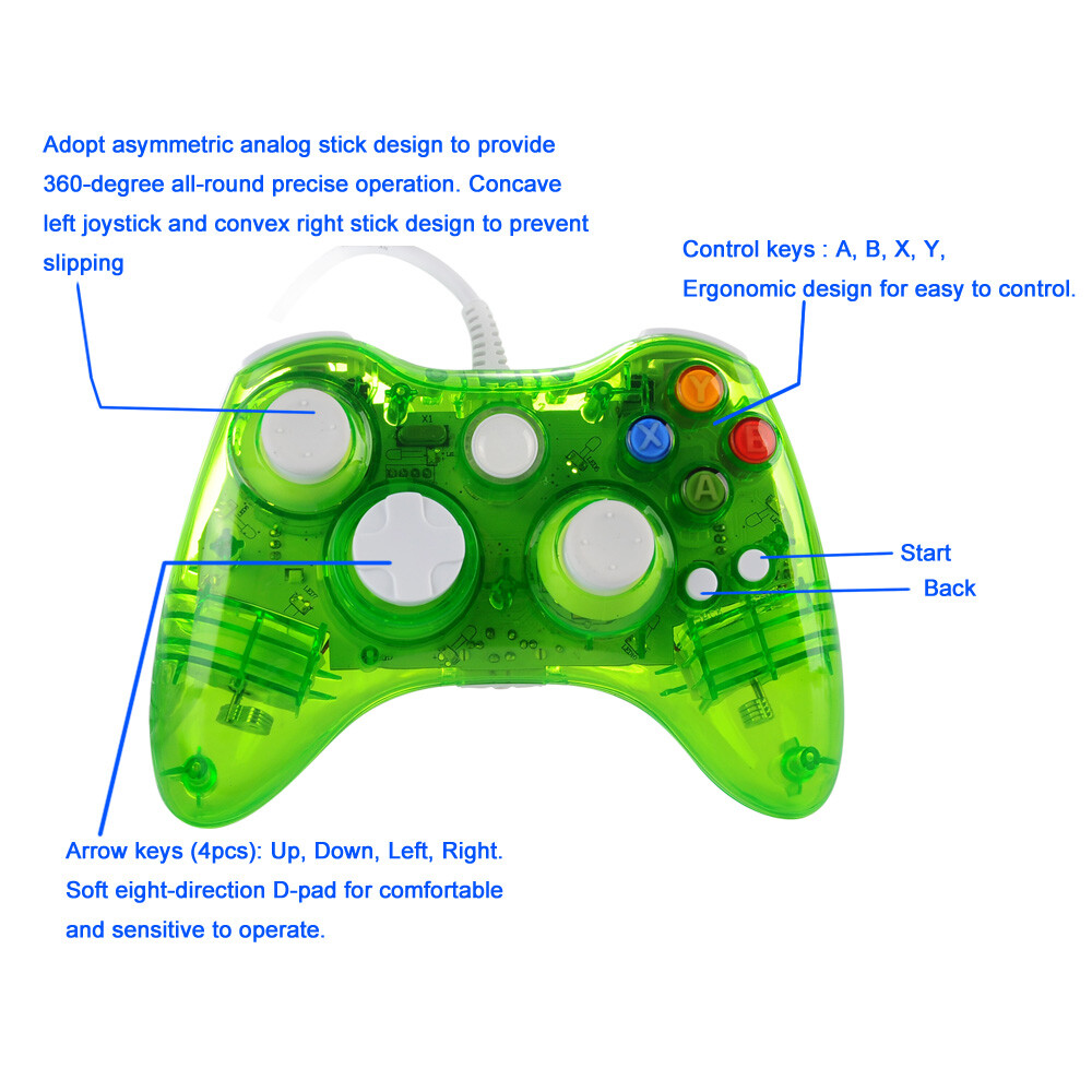 Wired / Wireless Game USB Controller Gamepad Joystick For Microsoft Xbox 360 &PC