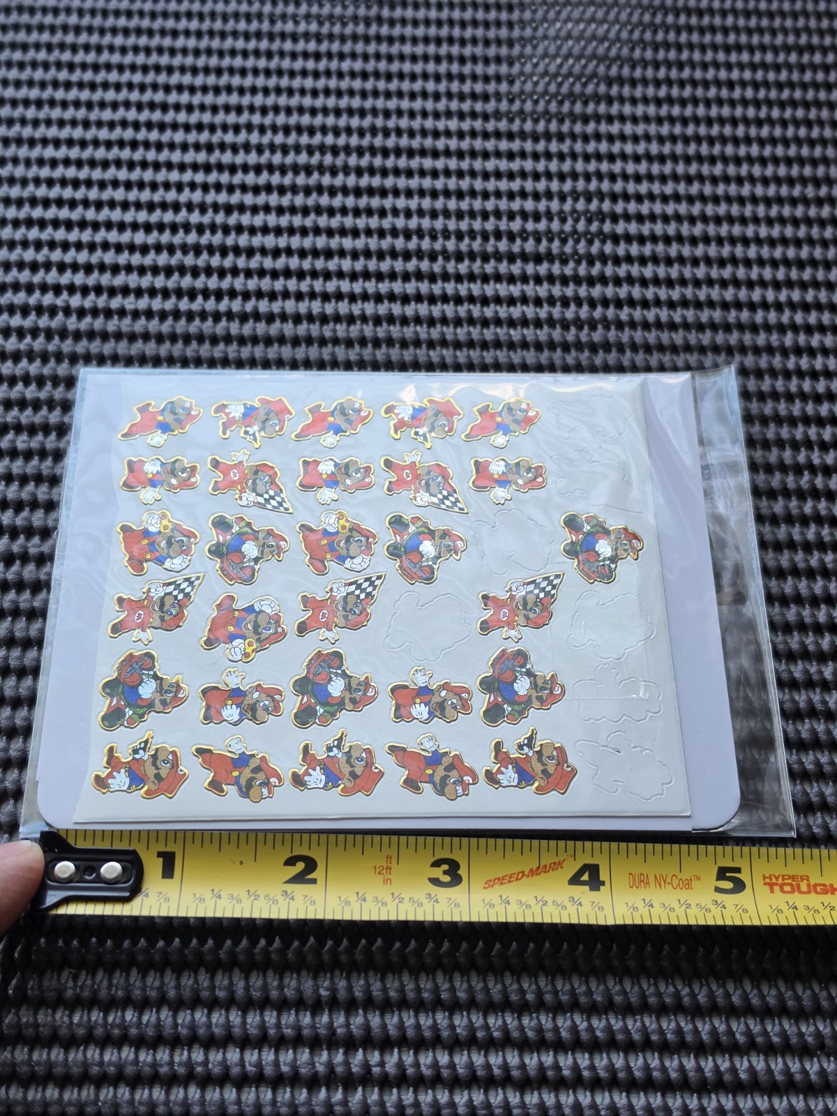 Vintage Nintendo Super Mario Bros Kart Sticker Sheet Incomplete Rare Promo NES