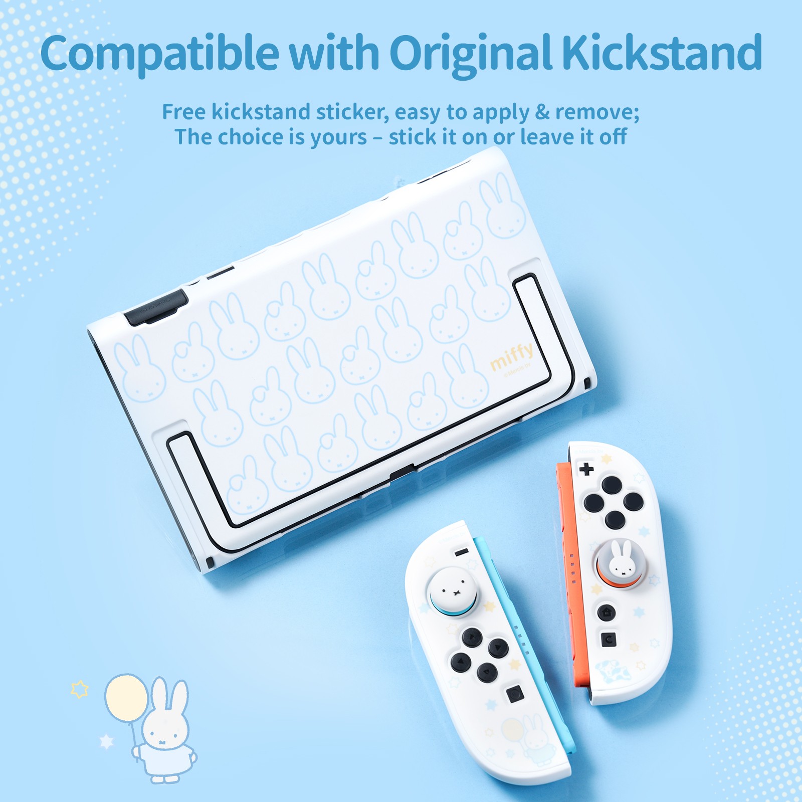 GeekShare Protective Case for Nintendo Switch 2(2025) Joycon Cover Miffy Bunny
