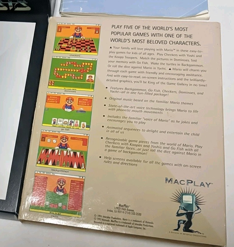 Vintage Marios Game Gallery / Lemmings Apple Macintosh Mac 3.5″ Floppy Disks