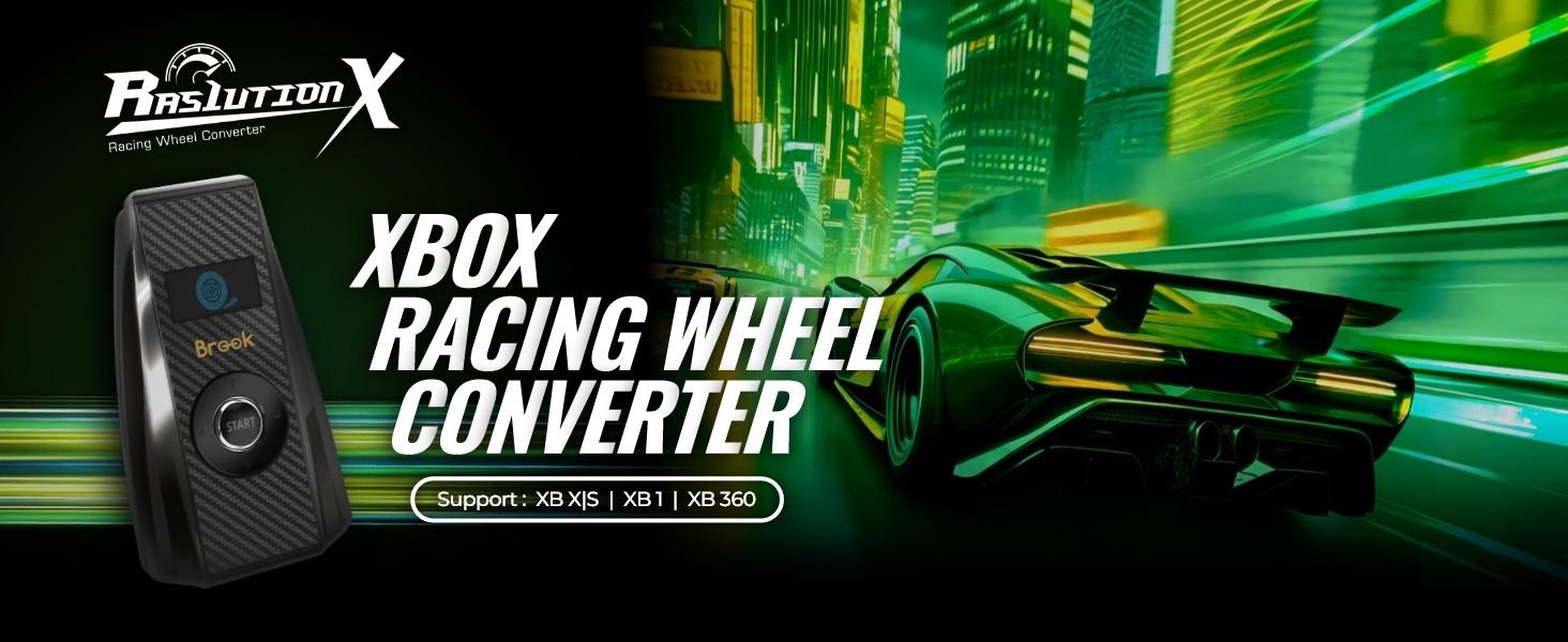 Brook Ras1ution X: Xbox Racing Wheel Converter, Adapter for Series X|S, One 360