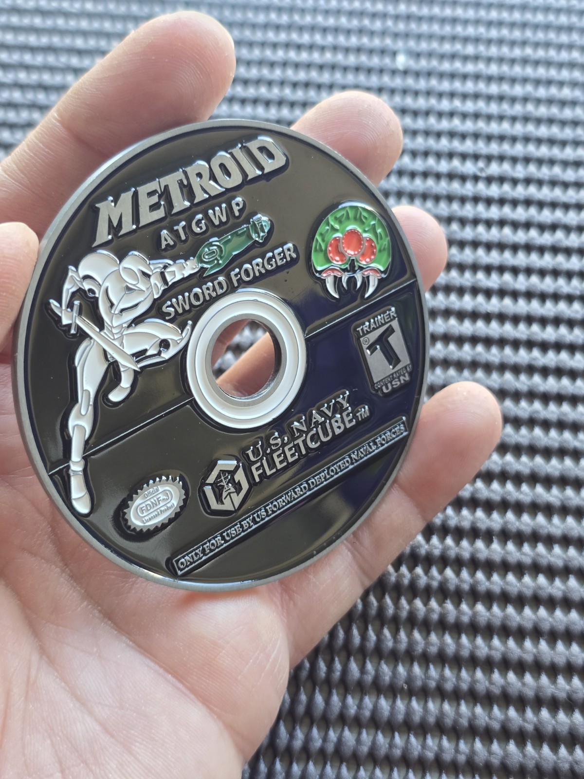 Nintendo Metroid Challenge Coin Medal Gamecube Rare Promo US NAVY GC NES Type 2