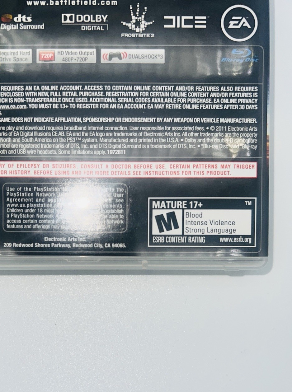 Battlefield 3 & 4 Sony PlayStation 3 PS3 2 Game Lot Black Lable CIB Complete