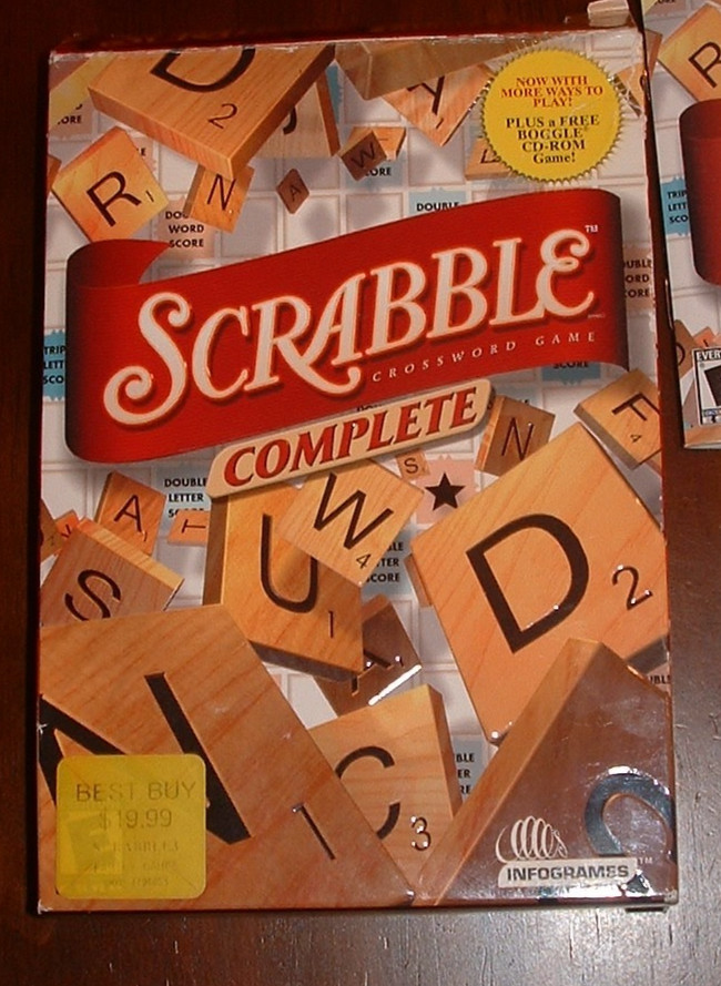 Scrabble 2002 Complete Crossword Game (PC CD Rom) Windows 98/Me/XP- W/BOGGIE CIB
