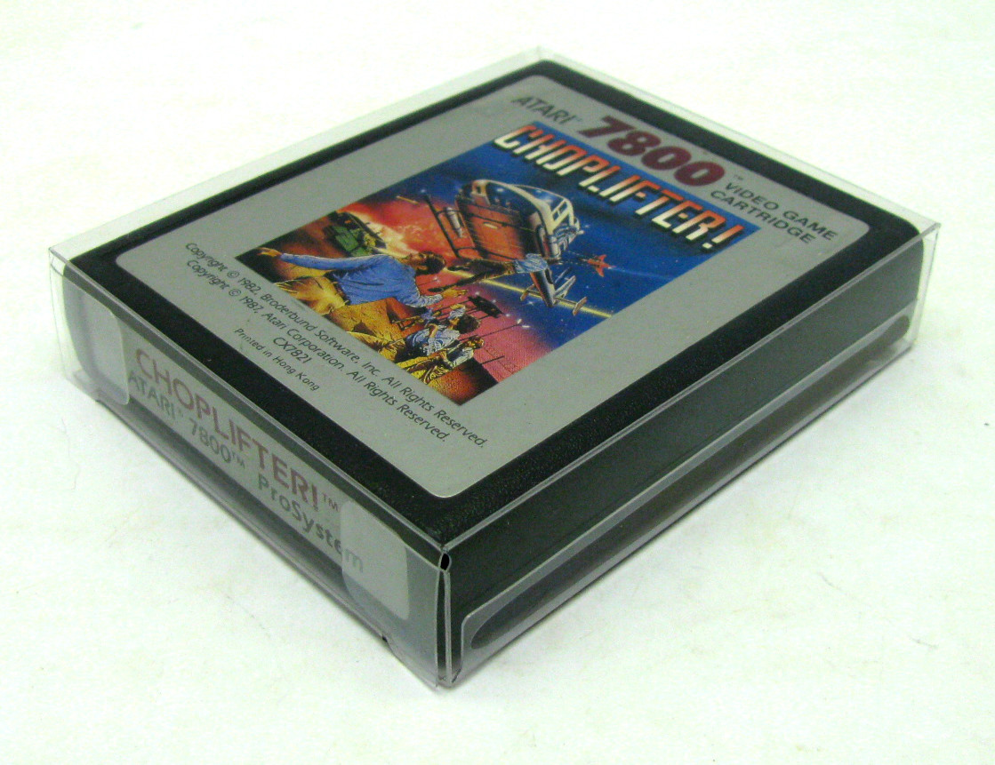 25x CLEAR PLASTIC PROTECTIVE BOX SLEEVE FOR ATARI 7800 GAME CARTRIDGES