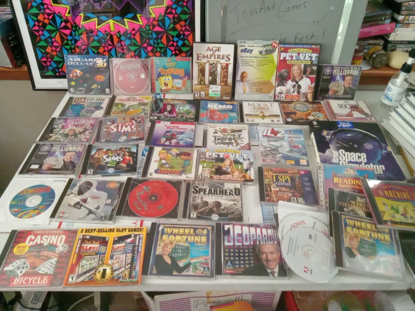 LOT OF 35 rare PC CD-ROM Video games Estate Sale Nice Variety 🇺🇲 T4#289
