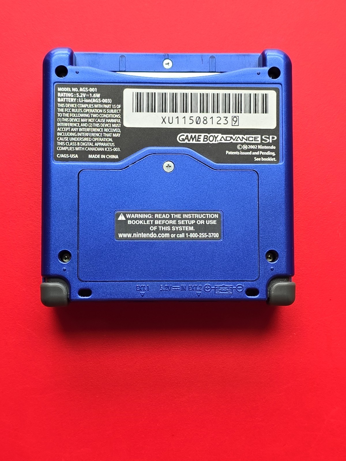Game Boy Advance SP Handheld System Cobalt Blue AGS 001 No Charger OEM Works